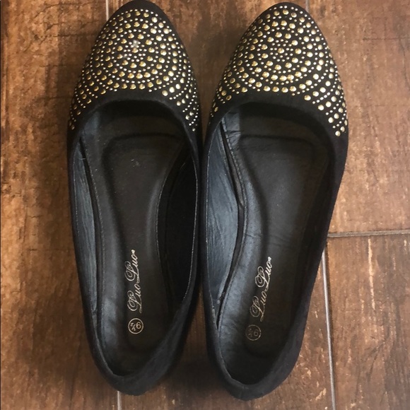 Slip On Flats with Metal Detailing - Picture 2 of 4